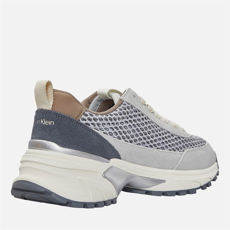 Calvin Klein Jeans Womens Hike Runner Trainers Desert Taupe/Silver/Coal