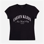 Calvin Klein Jeans Womens Graphic Logo T-Shirt Black