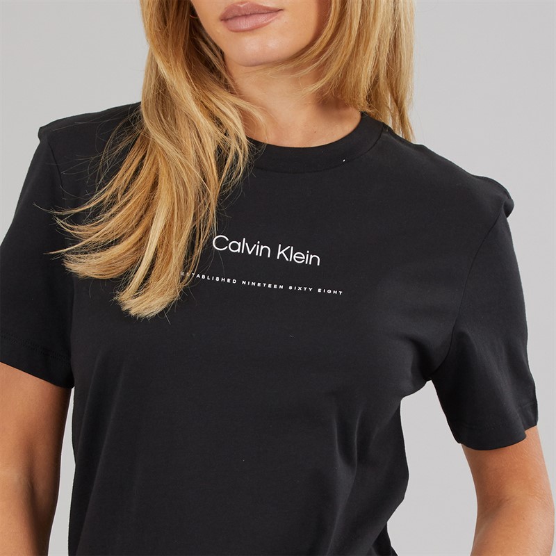Calvin Klein Jeans Womens Classic Logo T-Shirt Black