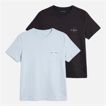 Calvin Klein Jeans Womens Monologo Two Pack T-Shirts Plein Air/Black