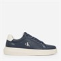 Calvin Klein Jeans Mens Chunky Cupsole Leather Trainers Calvin Navy/Turtle Dove