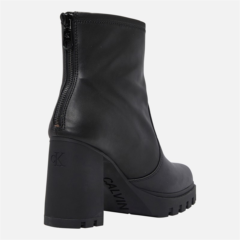 Calvin Klein Jeans Womens Heel Platform Boots Triple Black