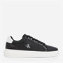 Calvin Klein Jeans Mens Chunky Cupsole Leather Trainers Black/Bright White