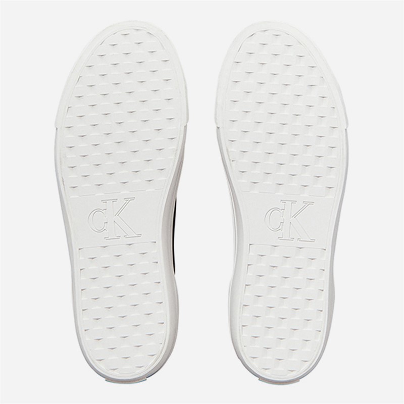 Calvin Klein Jeans Womens Vulc Flatform Trainers Black/Bright White