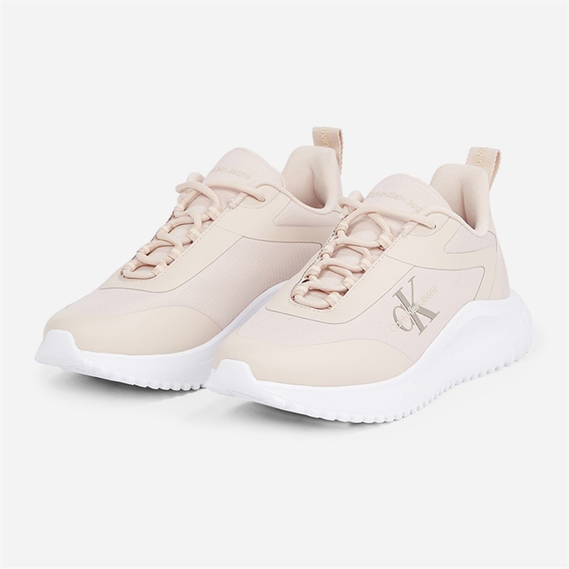 Calvin Klein Jeans Womens EVA Runner Trainers Whisper Pink/Bright White