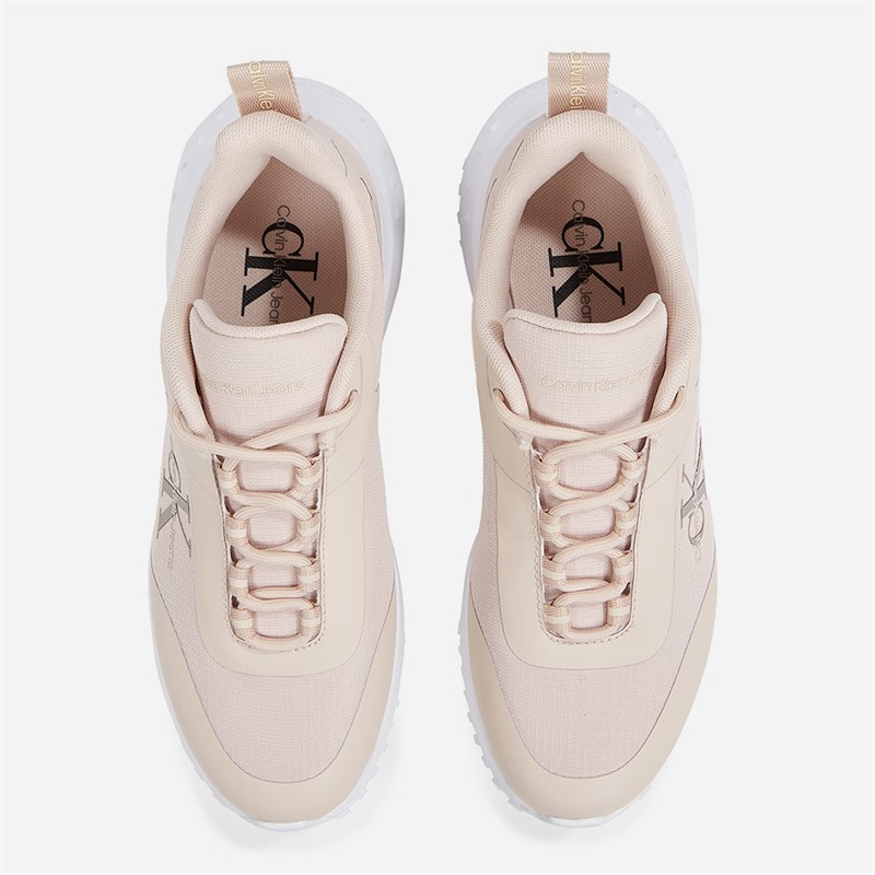 Calvin Klein Jeans Womens EVA Runner Trainers Whisper Pink/Bright White