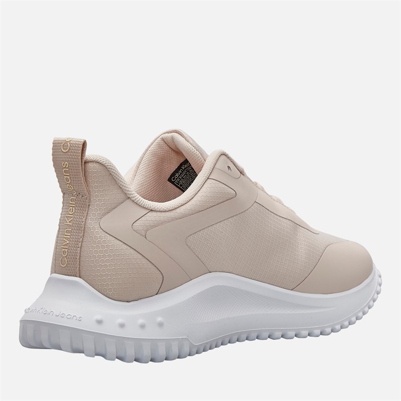 Calvin Klein Jeans Womens EVA Runner Trainers Whisper Pink/Bright White