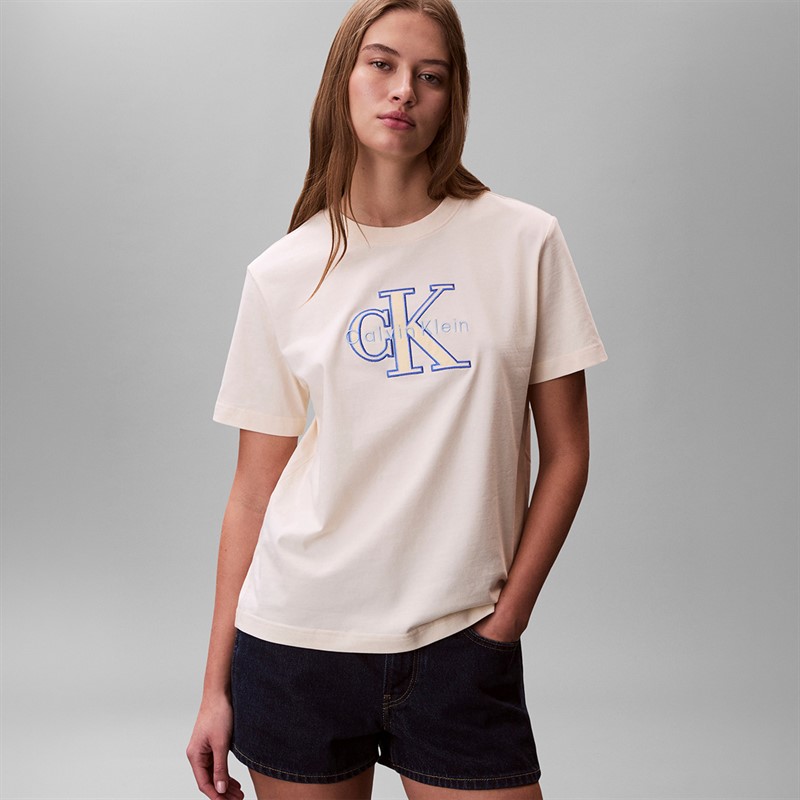 Calvin Klein Jeans Womens Classic T-Shirt Calico
