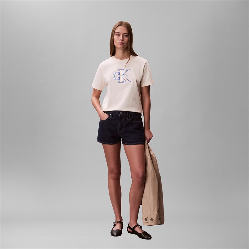 Calvin Klein Jeans Womens Classic T-Shirt Calico