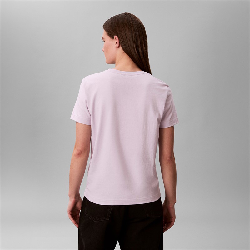 Calvin Klein Jeans Womens Monogram T-Shirt Island Lilac