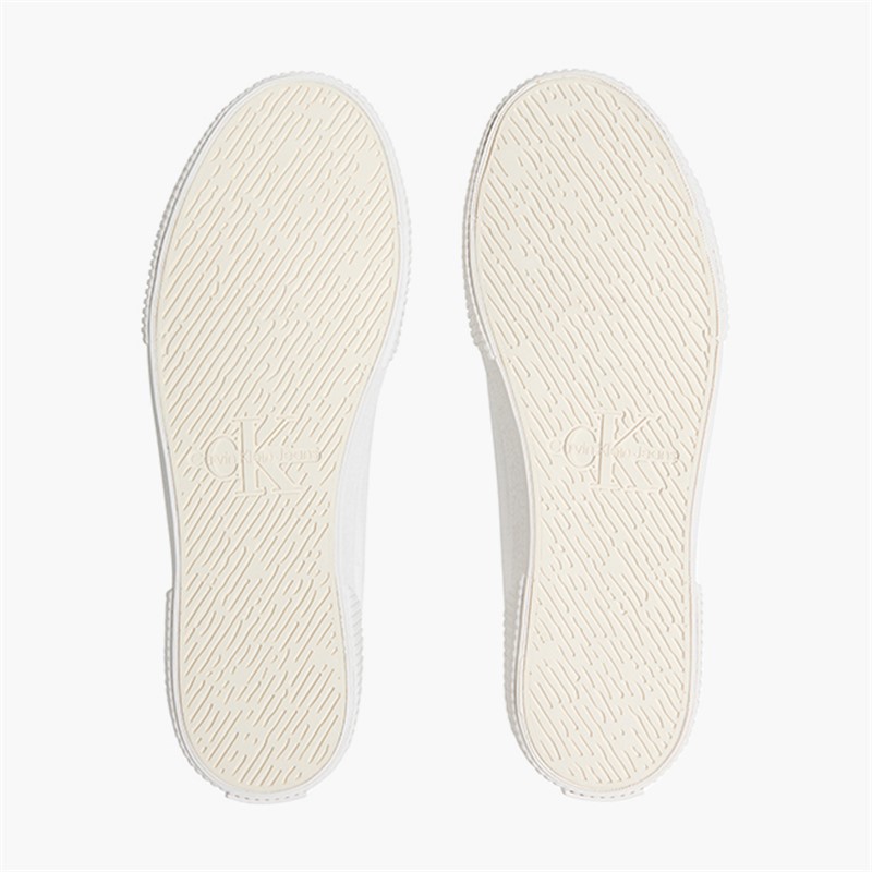 Calvin Klein Jeans Mens Essential Vulc Trainers Triple Bright White