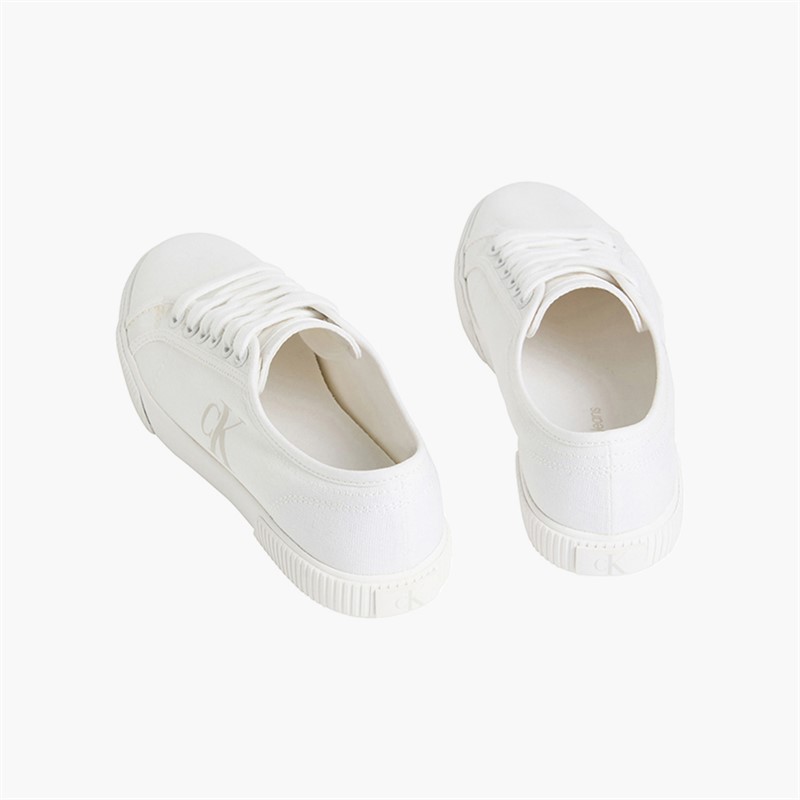 Calvin Klein Jeans Mens Essential Vulc Trainers Triple Bright White