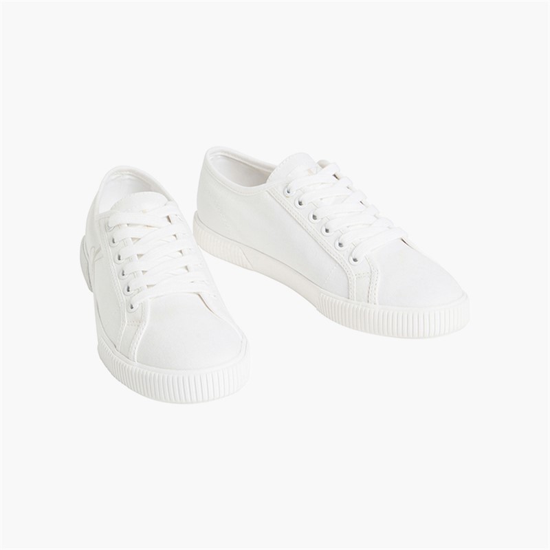 Calvin Klein Jeans Mens Essential Vulc Trainers Triple Bright White