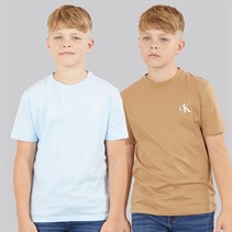 Calvin Klein Jeans Boys Two Pack T-Shirts Tigers Eye F&T Tigers Eye