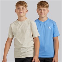 Calvin Klein Jeans Boys Two Pack T-Shirts Oatmeal