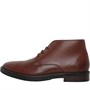 Clarks Mens Paulson Mid Boots Mahogany Leather