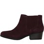 Clarks Womens Adreena Flora Boots Burgundy