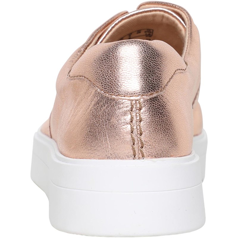 clarks rose gold trainers