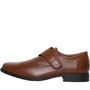 Clarks Mens Tilden Strap Shoes Dark Tan