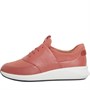 Clarks Womens Un Rio Lace Trainers Wide Fit Brick Red