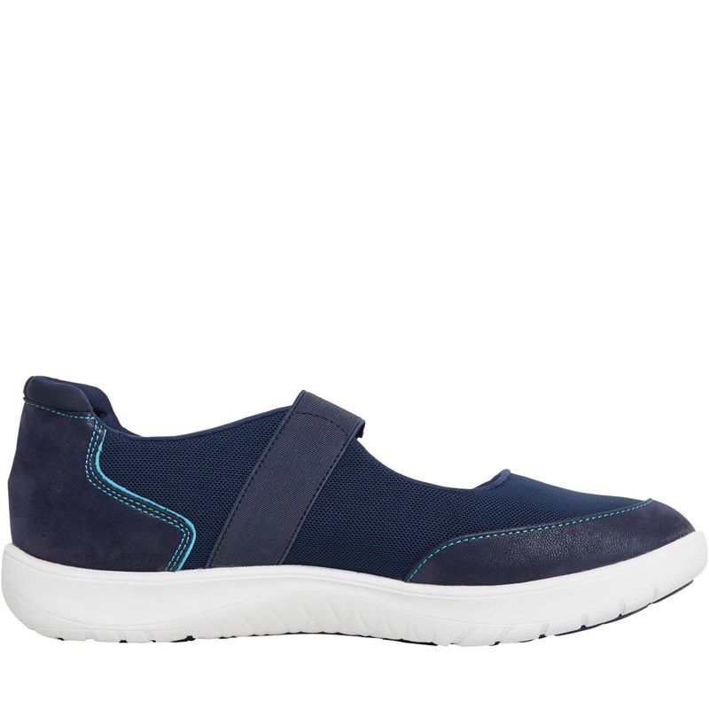 Buy Clarks Womens Adella West Shoes Navy