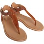 Clarks Womens Karsea Post Leather Sandals Tan