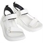 Clarks Womens Tricomet Go Leather Sandals White