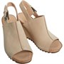 Clarks Womens Flex Stitch Leather Wedge Sandals Taupe