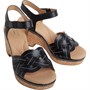 Clarks Womens Giselle Wedge Sandals Black