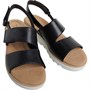 Clarks Womens Jillian Pearl Wedge Sandals Black