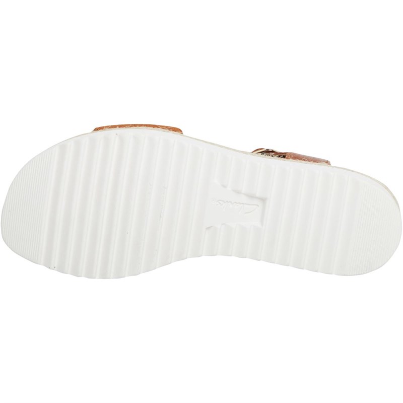 Clarks Womens Lana Shore Platform Sandals Dark Tan
