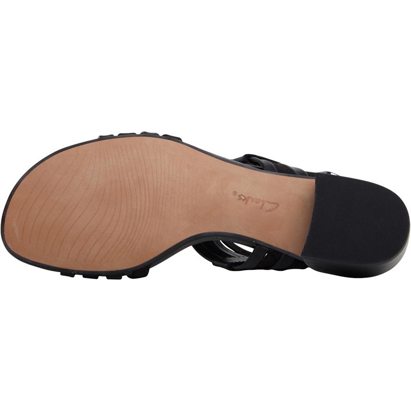 Clarks Womens Caroleigh Bess Heeled Sandals Black