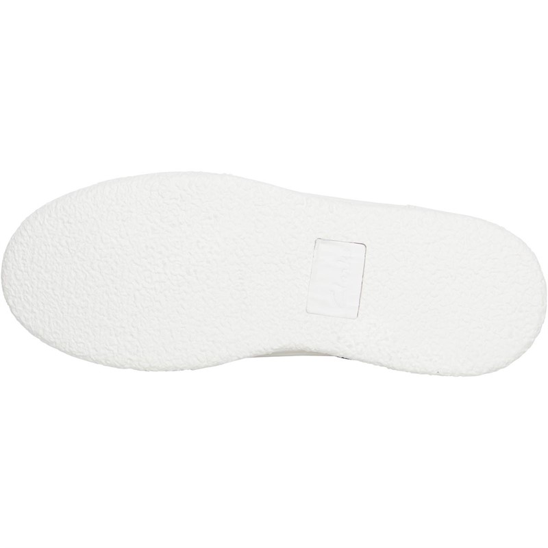 Clarks Womens Standard Fit Craft Cup Run Trainers White/Blush