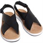 Clarks Womens Standard Fit Jemsa Cross Sandals Black
