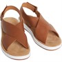 Clarks Womens Standart Fit Jemsa Cross Sandals Dark Tan