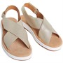 Clarks Womens Standard Fit Jemsa Cross Sandals Champagne