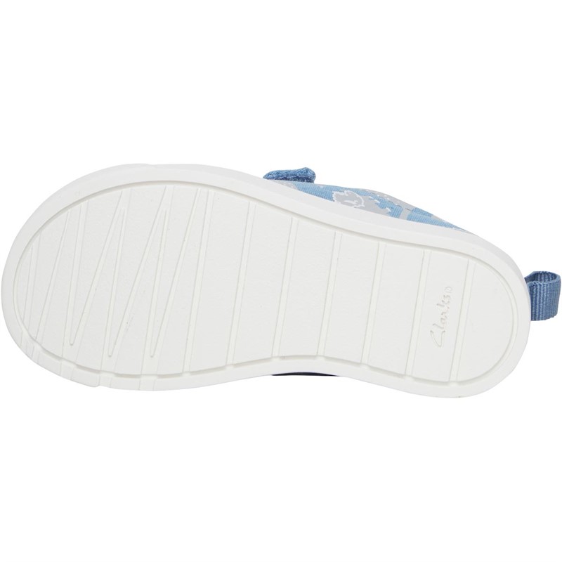 Clarks Infant Boys City Bright Strap Canvas Pumps Blue Multi