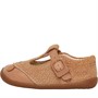 Clarks Infant Girls Wide Fit Roamer T-Bar Shoes Tan