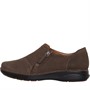 Clarks Womens Standard Fit Appley Zip Shoes Taupe Nubuck