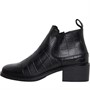 Clarks Womens Memi Zip Ankle Boots Black Croc