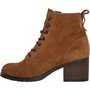 Clarks Womens Thornby Lace Ankle Boots Cognac Suede