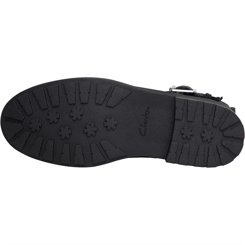 Clarks Womens Orinoco 2 Lace Ankle Boots Black Leather