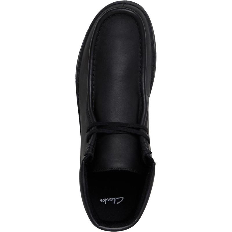 Clarks Junior Boys Standard Fit Mendip Loop Shoes Black