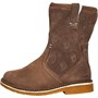 Clarks Girls Infant Comet Pop Boots Walnut Leather