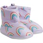 Clarks Girls Fluffy Rest Bootie Slippers Lilac Combi