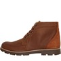 Clarks Junior Boys Wide Fit Heath Lace Boots Tan Leather