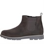 Clarks Junior Boys Wide Fit Heath Sea Goretex Chelsea Boots Dark Grey Leather