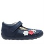 Clarks Baby Meisjes Bloem Schoenen Blauw Leder