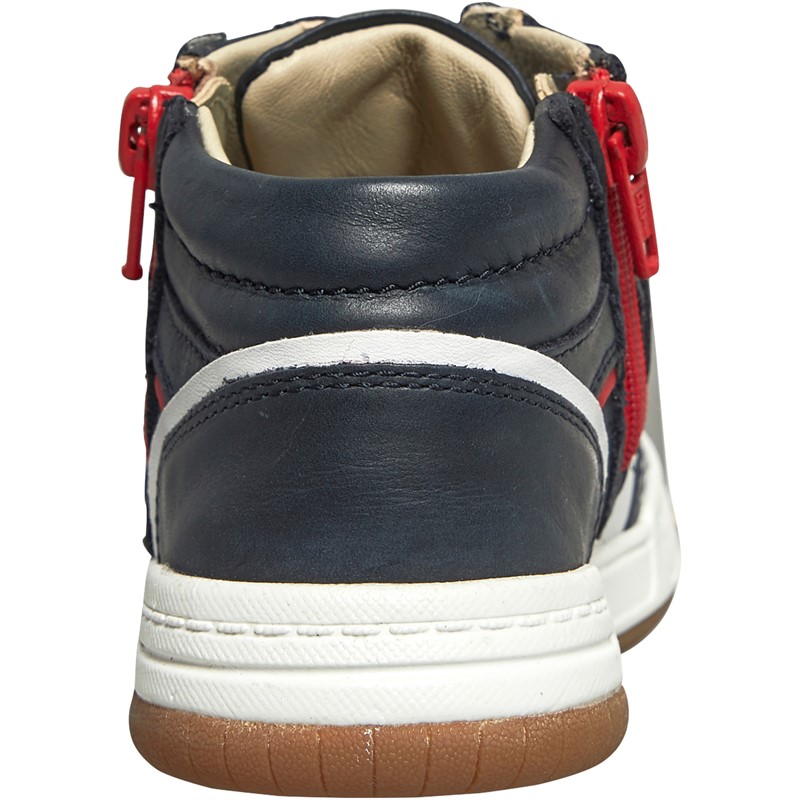 Clarks Junge Fawn Peak Hohe Sneaker Marine Leder