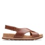 Clarks Damskie Yacht Cross Sandały Brązowy